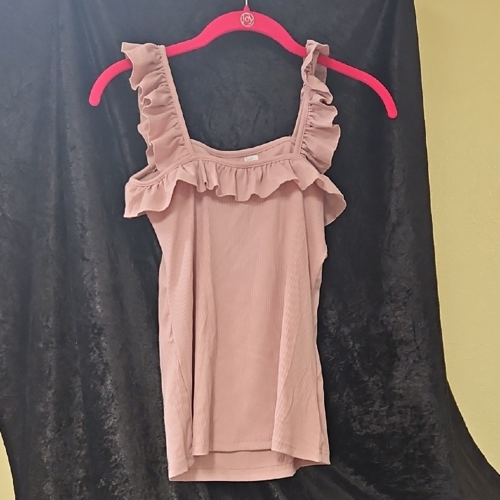 Ruffled Sleeveless Top - Pink